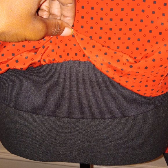 Koret apple red long sleeve art deco top - Picture 6 of 10